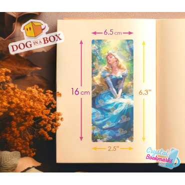 Marque-page Aurora n.3 - Marque-page transparent fait main | Effet vitrail, cristal | La Belle au bois dormant Disney