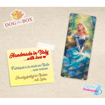 Aurora Lesezeichen Nr. 3 – Handgemachtes transparentes Lesezeichen | Kristall, Buntglas Effekt | Disney Dornröschen