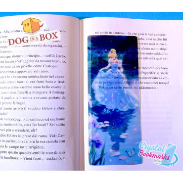 Aurora Lesezeichen Nr. 4 – Handgemachtes transparentes Lesezeichen | Kristall, Buntglas Effekt | Disney Dornröschen