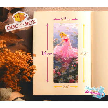 Marque-page Aurora n.6 - Marque-page transparent fait main | Effet vitrail, cristal | La Belle au bois dormant Disney
