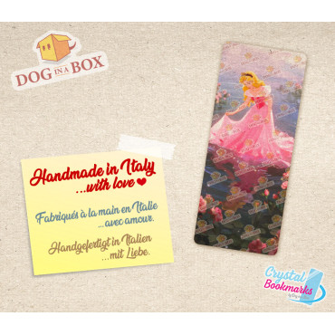 Aurora Bookmark n.6 - Handmade Transparent Bookmark | Crystal, Stained Glass Effect | Disney Sleeping Beauty
