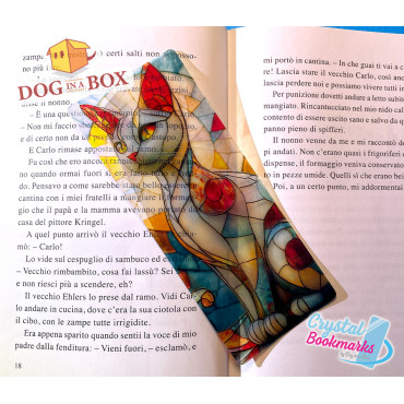 Cat Bookmark n.6 - Handmade Transparent Bookmark | Crystal, Stained Glass Effect | cute bookmark