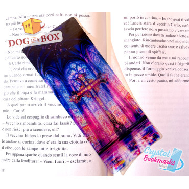 Cross Bookmark n.1 - Handmade Transparent Bookmark | Crystal, Stained Glass Effect | christian bookmark