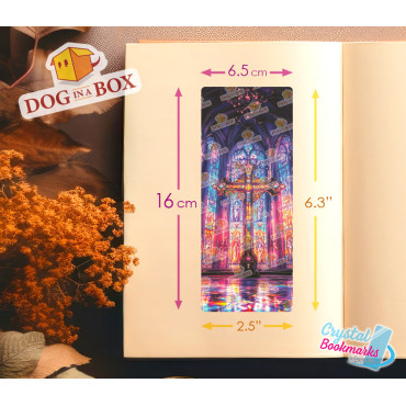 Cross Bookmark n.1 - Handmade Transparent Bookmark | Crystal, Stained Glass Effect | christian bookmark