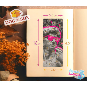 Marque-page Le David de Michel-Ange n.1 - Marque-page transparent fait main | Effet vitrail, cristal | Pop Art