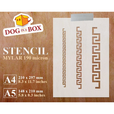 Greek key stencil -...
