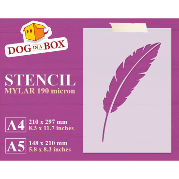Feather stenci - Reusable bird feather stencil for wall decor, fabrics and animal shop