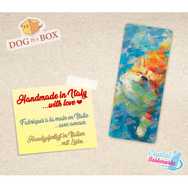 Dog Bookmark n.2 - Handmade Transparent Bookmark | Crystal, Stained Glass Effect | cute bookmark