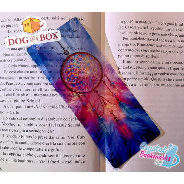 Marque-page Attrape-rêves n.1 - Marque-page transparent fait main | Effet vitrail, cristal | Marque-page Fantasy