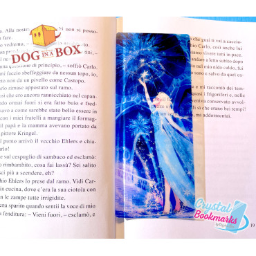 Marque-page Elsa n.2 - Marque-page transparent fait main | Effet vitrail, cristal | Disney Frozen