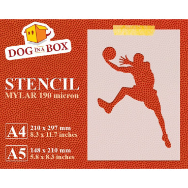 Basketball stencil n.1 - Reusable stencil for basket wall decors, fabrics and wood signs.