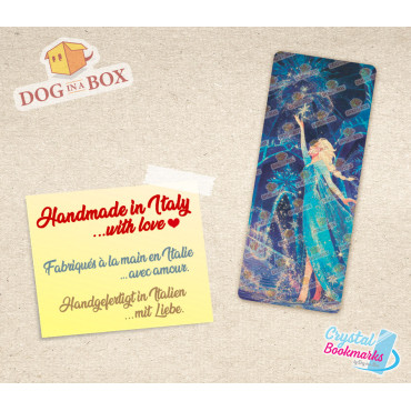 Elsa Lesezeichen Nr. 2 – Handgemachtes transparentes Lesezeichen | Kristall, Buntglas Effekt | Disney Frozen