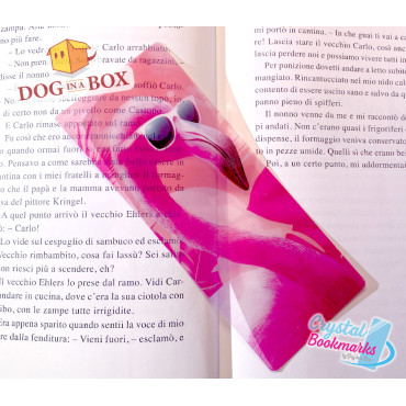Flamingo Bookmark n.1 - Handmade Transparent Bookmark | Crystal, Stained Glass Effect | Pop Art