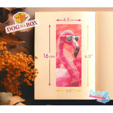 Flamingo Bookmark n.1 - Handmade Transparent Bookmark | Crystal, Stained Glass Effect | Pop Art