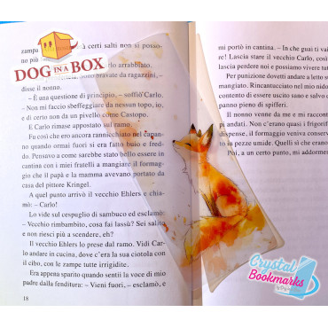 Fox Bookmark n.1 - Handmade Transparent Bookmark | Crystal, Stained Glass Effect | cute bookmark