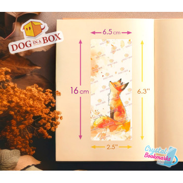 Fox Bookmark n.1 - Handmade Transparent Bookmark | Crystal, Stained Glass Effect | cute bookmark