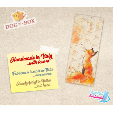 Fox Bookmark n.1 - Handmade Transparent Bookmark | Crystal, Stained Glass Effect | cute bookmark