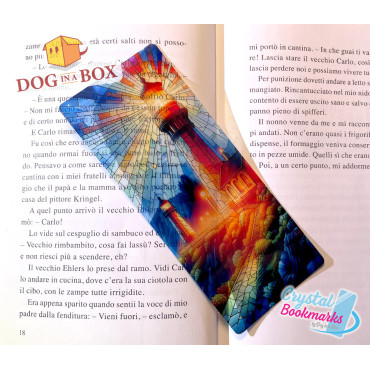 Marque-page Phare n.1 - Marque-page transparent fait main | Effet vitrail, cristal | marque-page fantastique