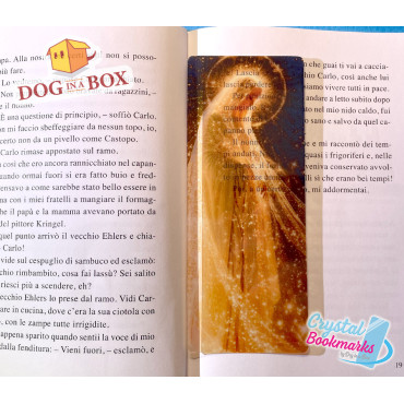 Marque-page Marie mère de Jésus n.4 - Marque-page transparent fait main | Effet vitrail, cristal | marque-page chrétien