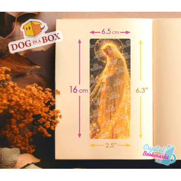 Marque-page Marie mère de Jésus n.4 - Marque-page transparent fait main | Effet vitrail, cristal | marque-page chrétien