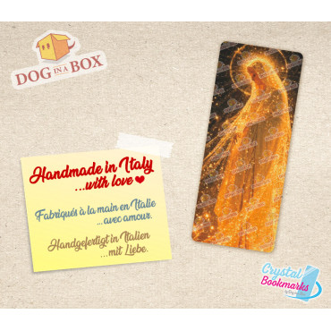 Mary mother of Jesus Bookmark n.4 - Handmade Transparent Bookmark | Crystal, Stained Glass Effect | christian bookmark