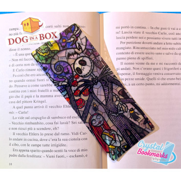Marque-page Nightmare Before Christmas n.1 - Marque-page transparent fait main | Effet vitrail, cristal | Disney