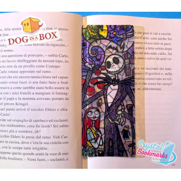 Marque-page Nightmare Before Christmas n.1 - Marque-page transparent fait main | Effet vitrail, cristal | Disney