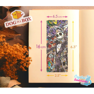 Marque-page Nightmare Before Christmas n.1 - Marque-page transparent fait main | Effet vitrail, cristal | Disney