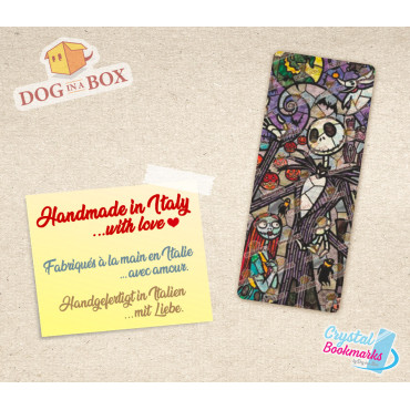 Nightmare Before Christmas Bookmark n.1 - Handmade Transparent Bookmark | Crystal, Stained Glass Effect | Disney