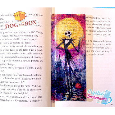 Nightmare Before Christmas Bookmark n.2 - Handmade Transparent Bookmark | Crystal, Stained Glass Effect | Disney