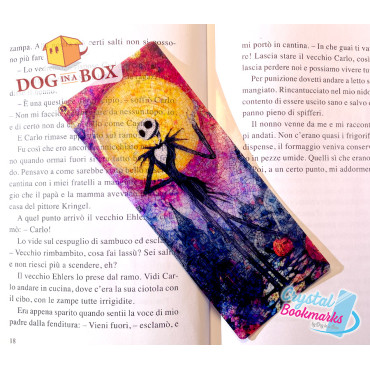 Nightmare Before Christmas Bookmark n.2 - Handmade Transparent Bookmark | Crystal, Stained Glass Effect | Disney