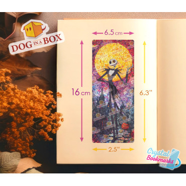 Nightmare Before Christmas Bookmark n.2 - Handmade Transparent Bookmark | Crystal, Stained Glass Effect | Disney