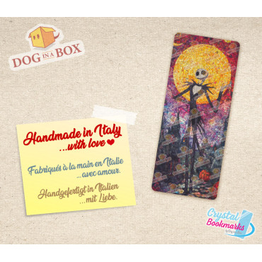 Nightmare Before Christmas Bookmark n.2 - Handmade Transparent Bookmark | Crystal, Stained Glass Effect | Disney