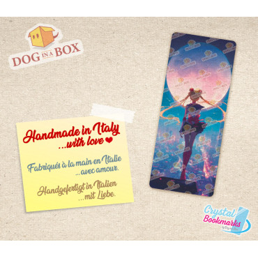 Marque-page Sailor Moon n.1 - Marque-page transparent fait main | Effet vitrail, cristal | Anime marque-page