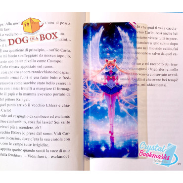 Segnalibro Sailor Moon n.2 - Segnalibro trasparente fatto a mano | Effetto vetro, cristallo | Segnalibro fantasy