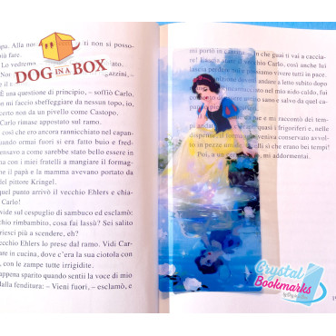 Snow White Bookmark n.2 - Handmade Transparent Bookmark | Crystal, Stained Glass Effect | Disney bookmark