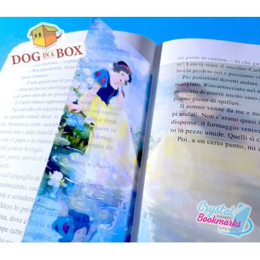 Snow White Bookmark n.2 - Handmade Transparent Bookmark | Crystal, Stained Glass Effect | Disney bookmark