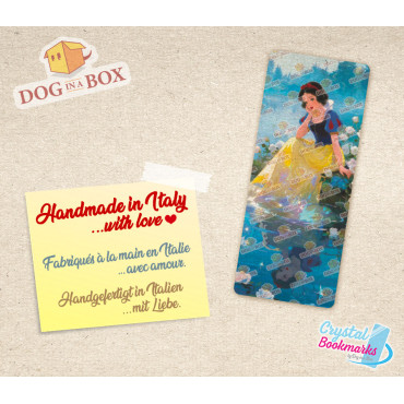 Schneewittchen Lesezeichen Nr. 2 – Handgemachtes transparentes Lesezeichen | Kristall, Buntglas Effekt | Disney Lesezeichen
