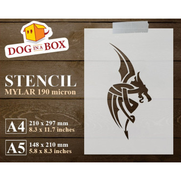 Stencil Drago tribale n.2 -...