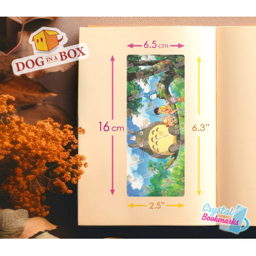 Totoro Bookmark n.2 - Handmade Transparent Bookmark | Crystal, Stained Glass Effect | Anime bookmark
