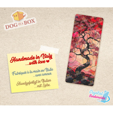 Cherry Tree Bookmark n.1 - Handmade Transparent Bookmark | Crystal, Stained Glass Effect | japanese bookmark