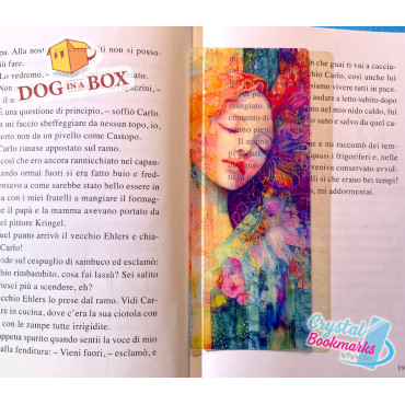 Marque-page Femme n.1 - Marque-page transparent fait main | Effet vitrail, cristal | marque-page fantastique