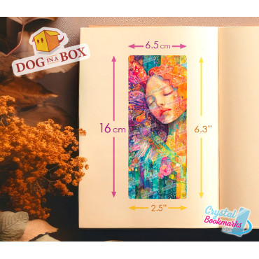 Marque-page Femme n.1 - Marque-page transparent fait main | Effet vitrail, cristal | marque-page fantastique