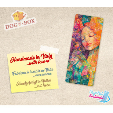 Woman Bookmark n.1 - Handmade Transparent Bookmark | Crystal, Stained Glass Effect | fantasy bookmark