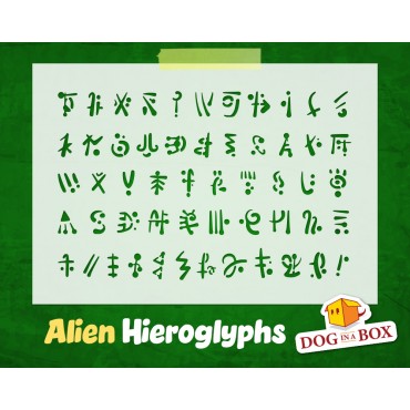 Pochoir Alphabet Alien n.1...