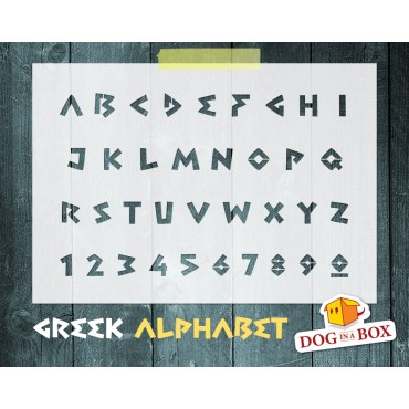 Greek Alphabet stencil n.1...