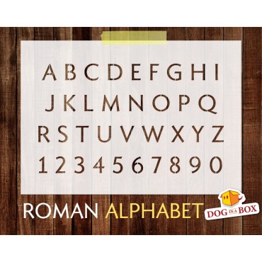 Pochoir Alphabet Romain n.1...