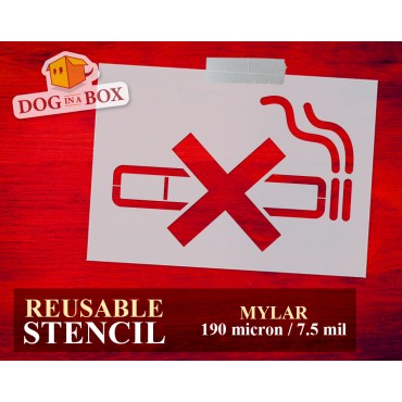 "NO SMOKING" Schablone...