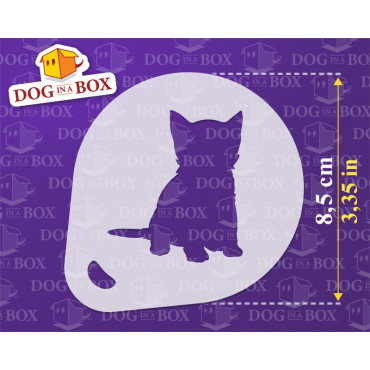 Cat stencils (set of 3) Cappuccino and Coffee cocoa powder decor stencil - Face Painting stencils