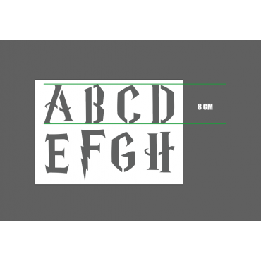 Harry Potter Alphabet Schablone – Großbuchstaben Schablone
